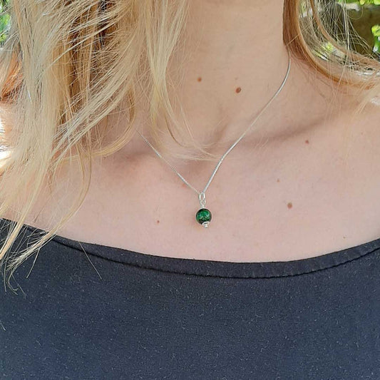 OCCHIO DI TIGRE VERDE - Collana in Argento 925 - Zen Home