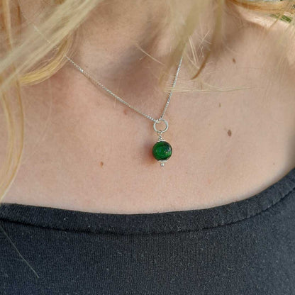 OCCHIO DI TIGRE VERDE - Collana in Argento 925 - Zen Home