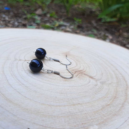 ONICE NERA - Orecchini in acciaio inossidabile free nickel - Zen Home