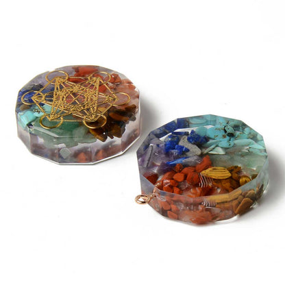 Orgonite metatron con pietre dei 7 chakra - Zen Home