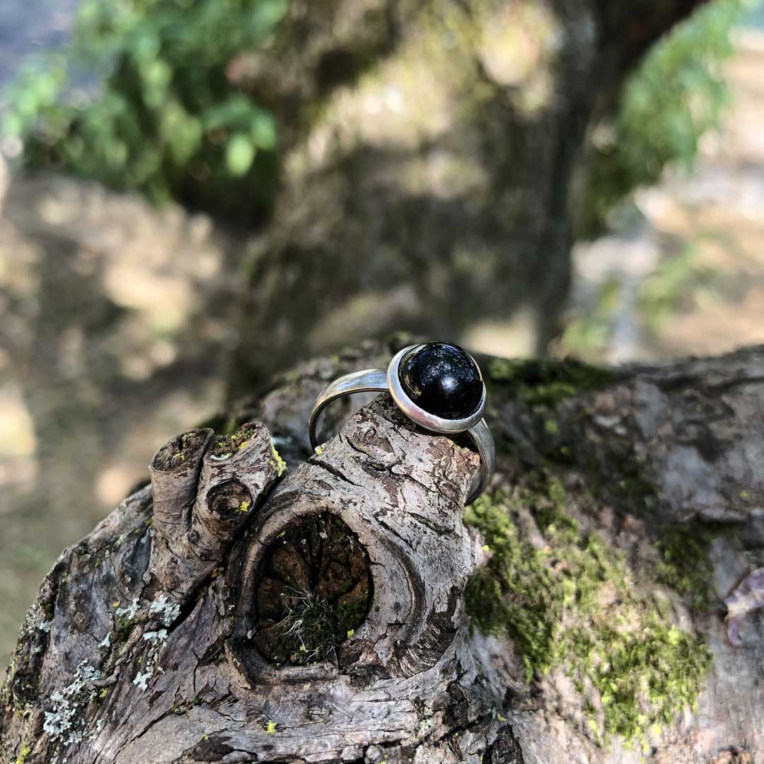 Anello Natura In Ossidiana, Quarzo Verde E Perle - Foto 3