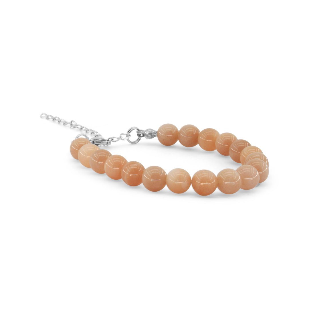 PIETRA DEL SOLE - Bracciale regolabile in acciaio inossidabile e pietre naturali da 8 mm - Zen Home