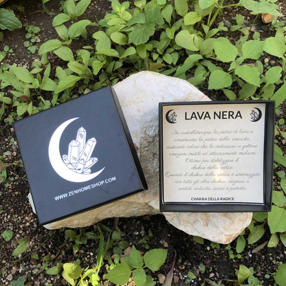 Pietra di LAVA - Bracciale regolabile in acciaio inossidabile e pietre naturali da 8 mm - Zen Home