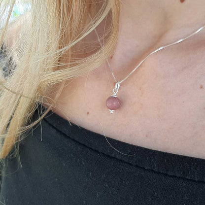 RODONITE - Collana in argento 925 - Zen Home