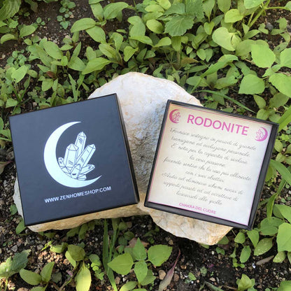 RODONITE - Collana regolabile in acciaio inossidabile free nickel - Zen Home