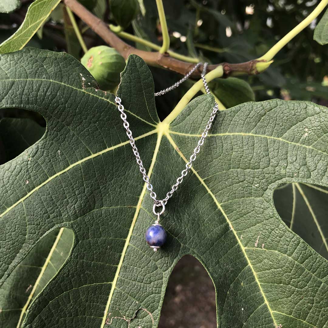 SODALITE - Collana regolabile in acciaio inossidabile free nickel - Zen Home